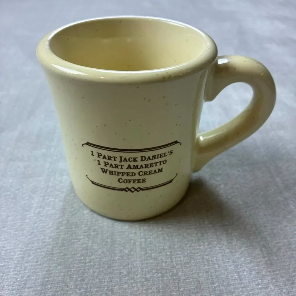 Vintage Jack Daniels Tennessee Mud Coffee Mug Whiskey Advertising Recipe Cup